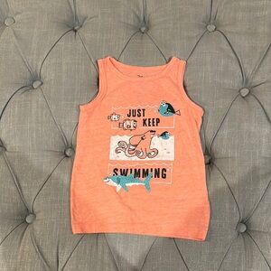 Jumping Beans Orange Tank Top Summer Graphic